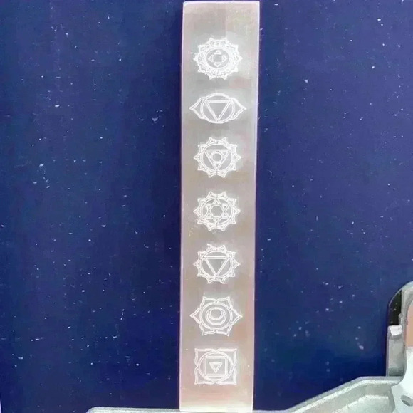 Chakra Selenite 8" Bar Plate - Picture 1 of 1